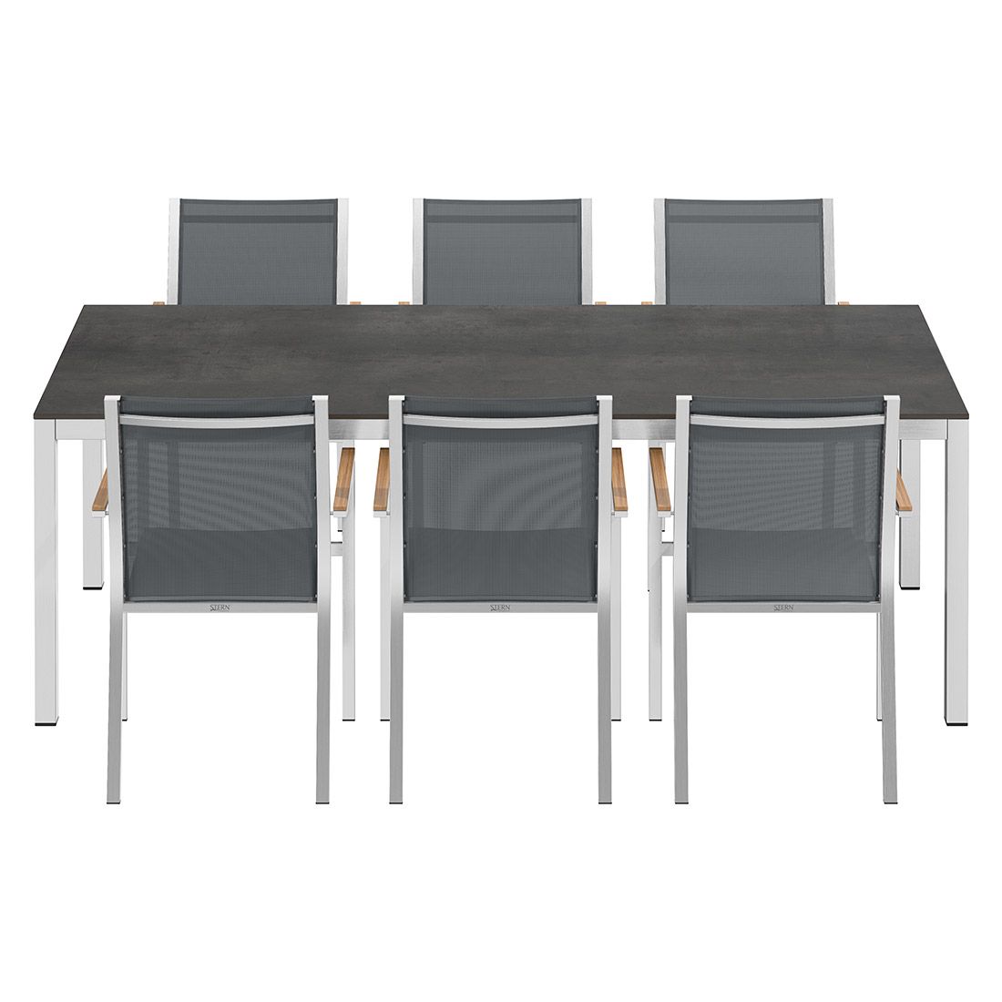 Stern Cardiff Gartenmöbelset 7-tlg. mit Tisch 220x100 cm