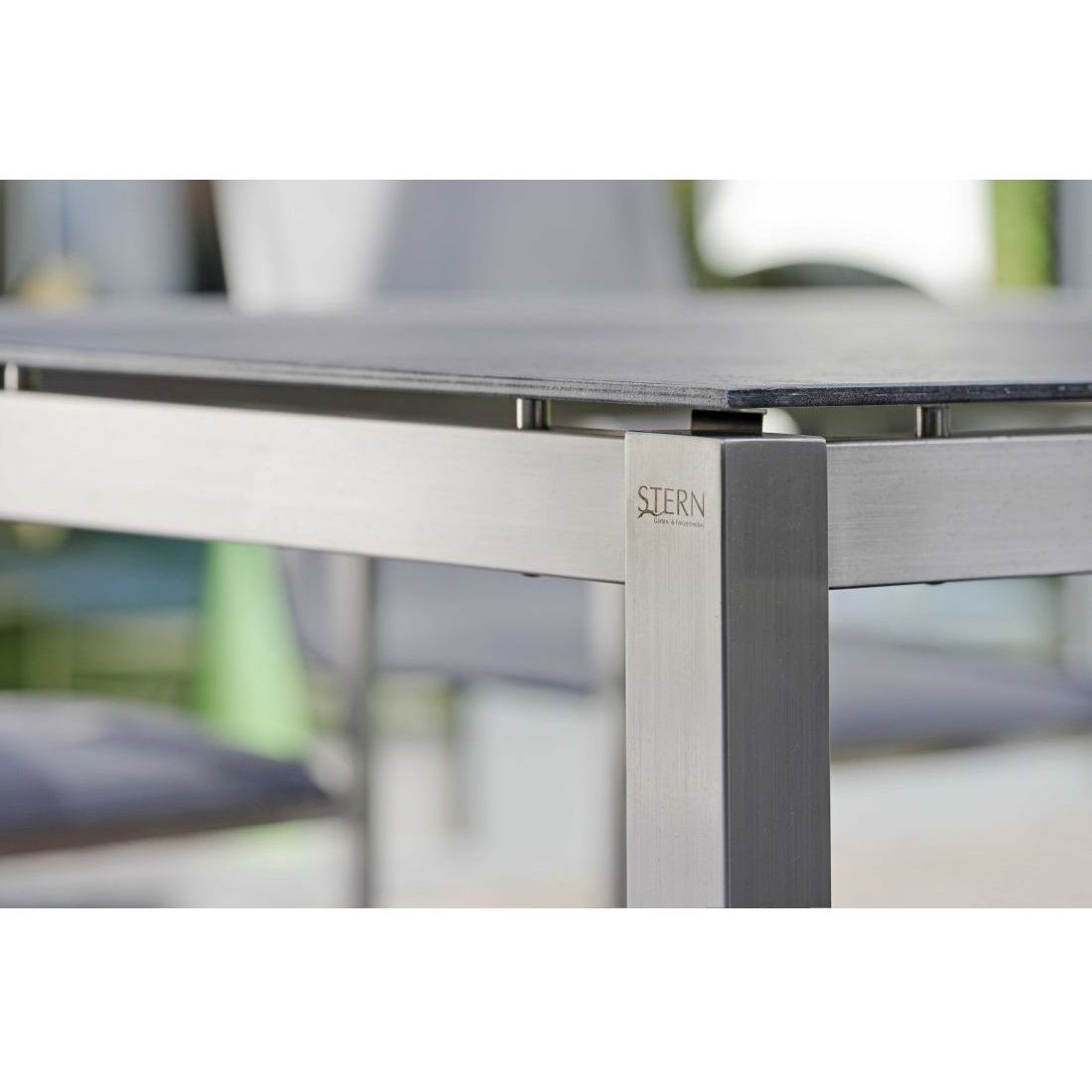 Stern Gartentisch-Gestell 200x100cm Edelstahl Vierkantrohr