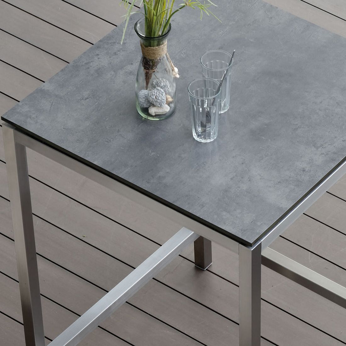 Stern Gartentisch-Platte 90x90cm Silverstar 2.0