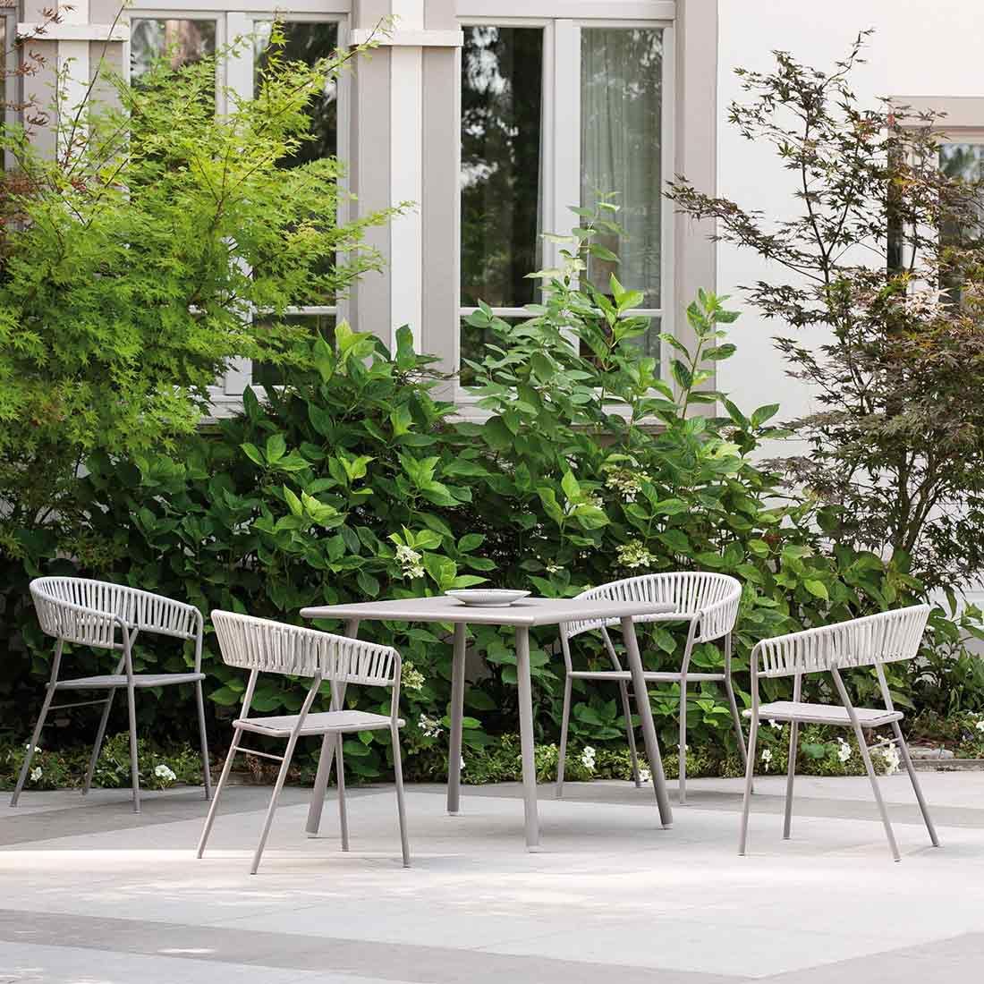 Vermobil Key West Gartenmöbelset 5-tlg. mit Tisch 90x90cm