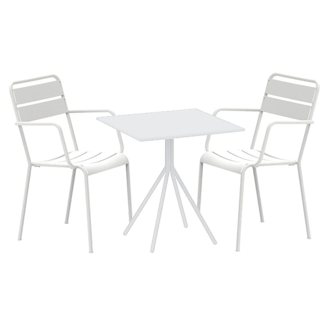 Vermobil Twist Gartenmöbel-Set 3-tlg. mit Tisch 80x80cm