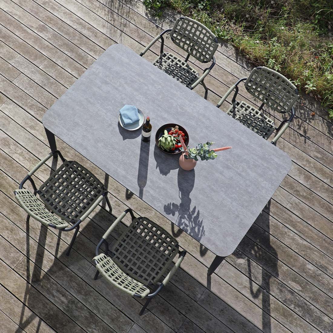 Zebra Costa Gartenmöbel-Set 5-tlg. Tisch 180x100cm