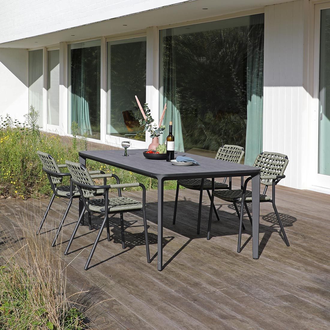 Zebra Costa Gartenmöbel-Set 5-tlg. Tisch 180x100cm