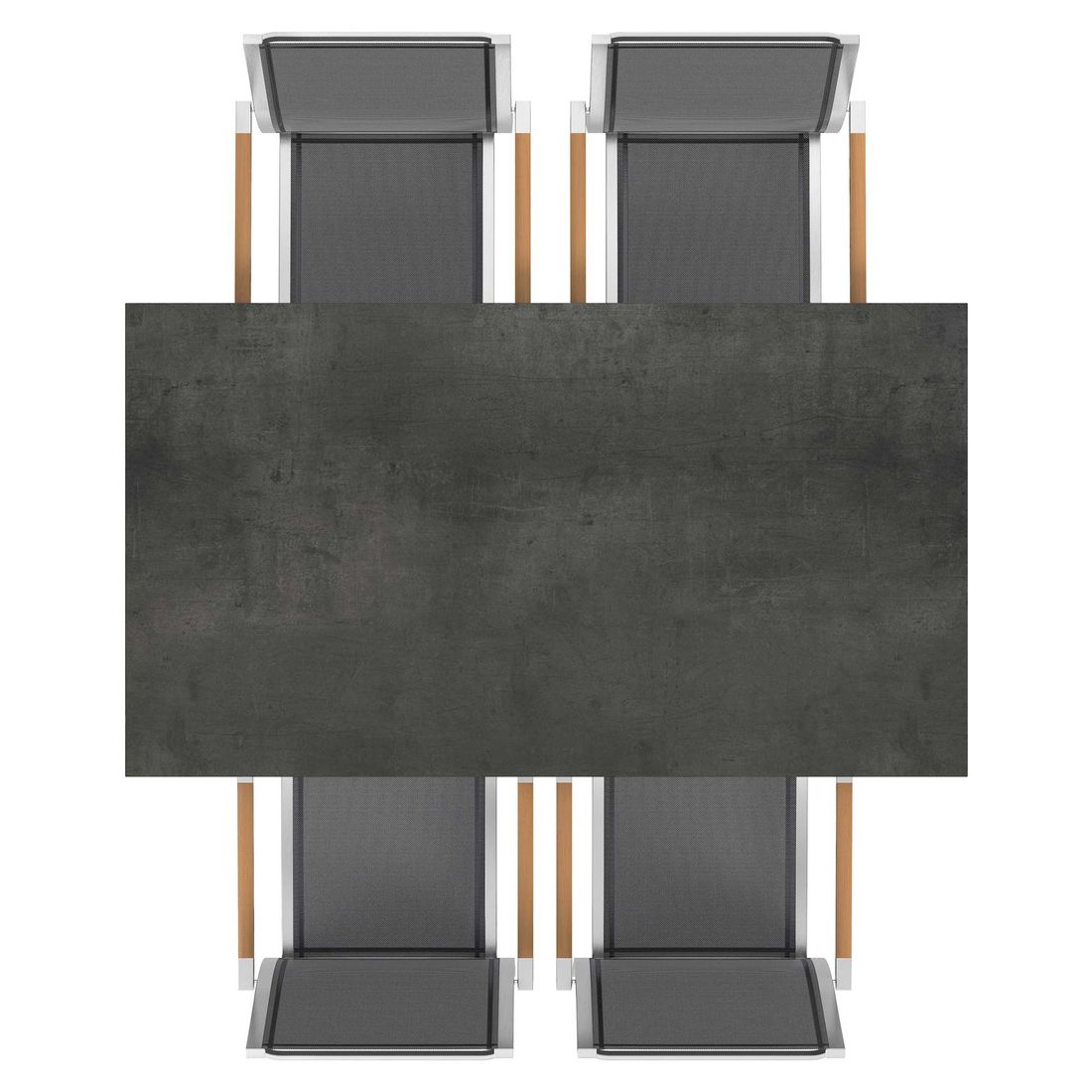 Zebra One Gartenmöbelset 5-tlg. mit Tisch 160x90 cm