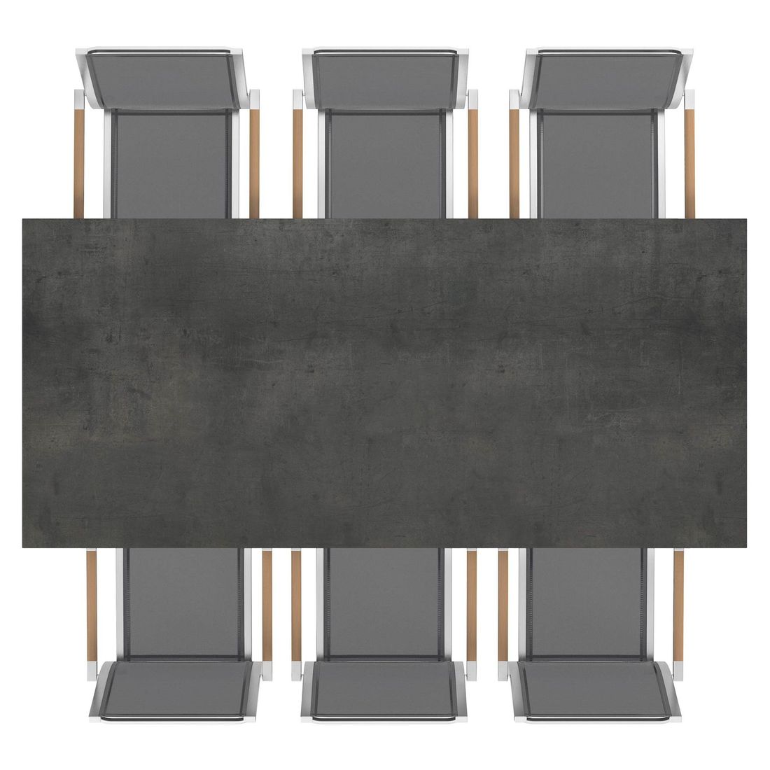 Zebra One Gartenmöbelset 7-tlg. mit Tisch 220x100 cm