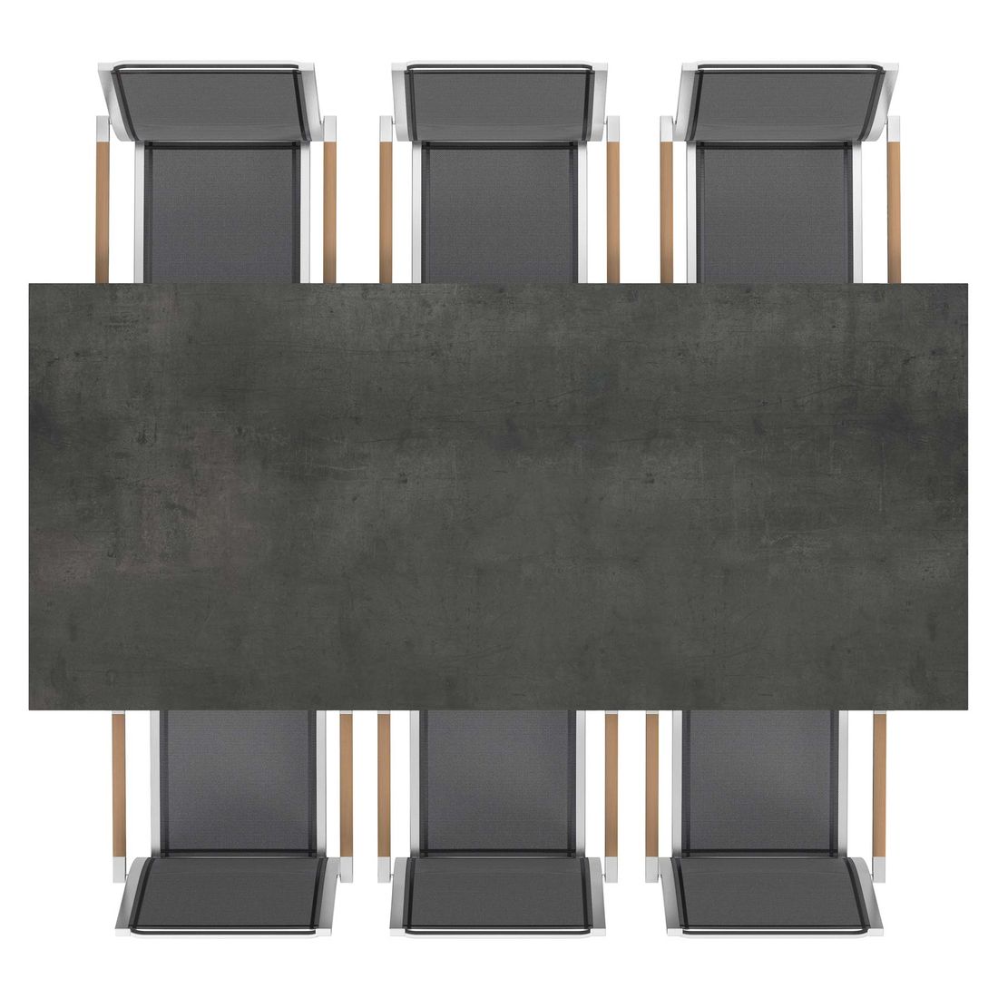 Zebra One Gartenmöbelset 7-tlg. mit Tisch 220x100 cm