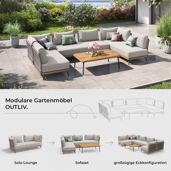 Modulare Gartenmöbel von OUTLIV. Pandora in verschiedenen Ausführungen