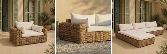 Detailbilder aus der OUTLIV. Gartenmöbel-Kollektion Wicker