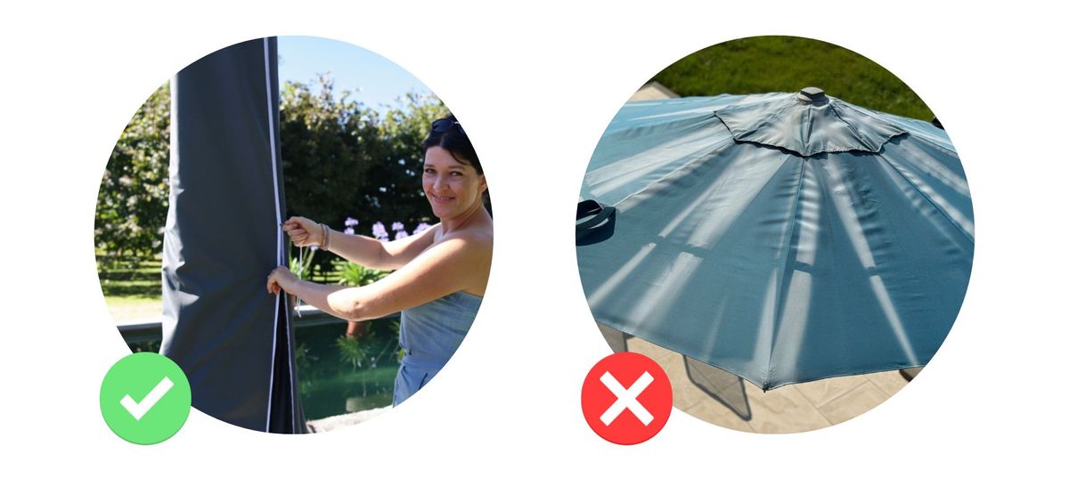 Sonnenschirm richtig verstauen