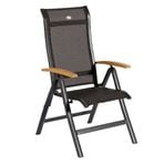 Kettler Memphis Klappsessel Aluminium/Textilene mit TeakArmlehnen