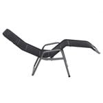 Siena Garden Fano Kippliege Stahl/Polyester Anthrazit/Schwarz Garten
