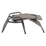 Siena Garden Fano Kippliege Stahl/Polyester Anthrazit/Taupe Garten
