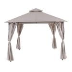 Leco Ersatzdach für Pavillon Sahara 400x300cm Natur Gartenund