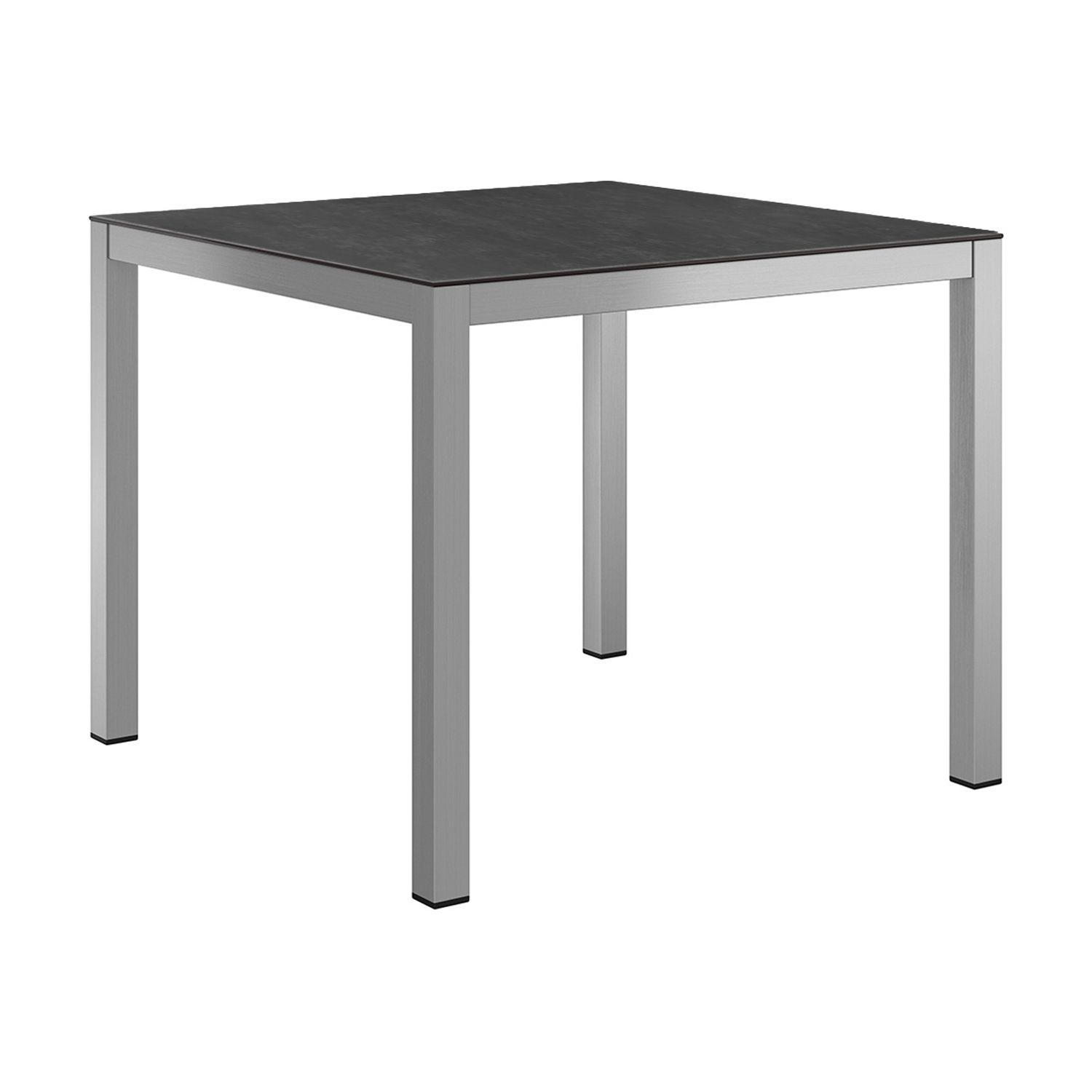 OUTLIV. Gartentisch 90x90cm Edelstahl/Glaskeramik Edelstahl/Dark Grey