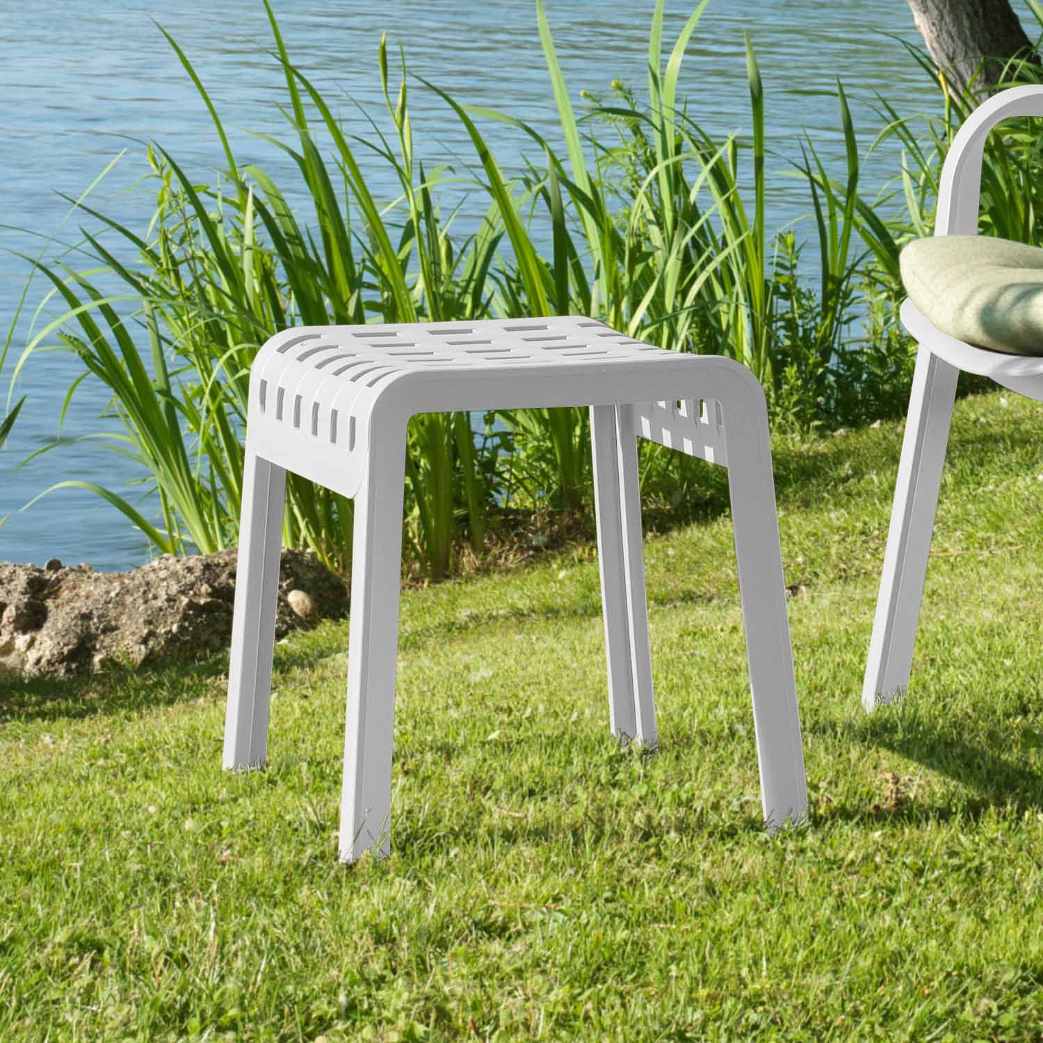 Nardi Poggio Gartenhocker Kunststoff Weiß