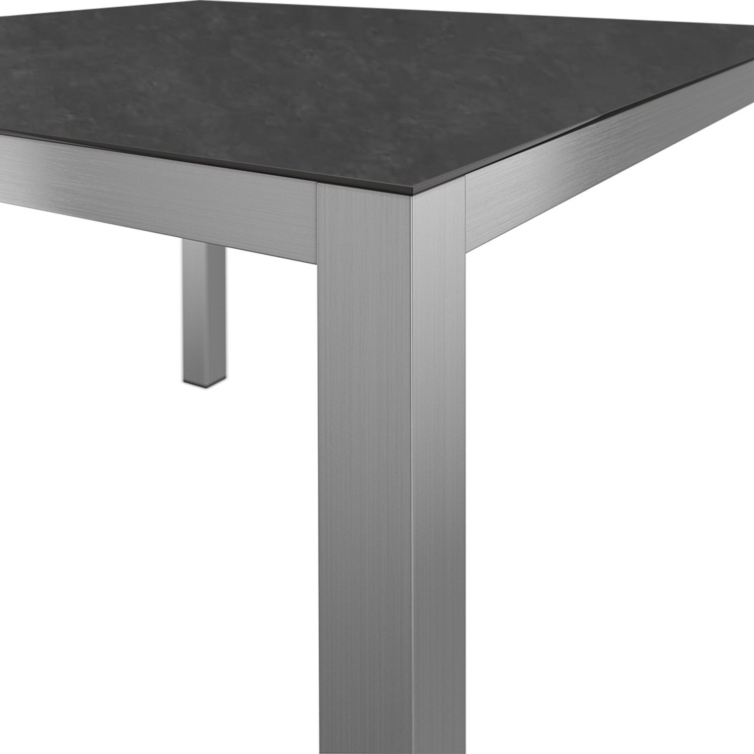 OUTLIV. Gartentisch 90x90cm Edelstahl/Glaskeramik Edelstahl/Dark Grey