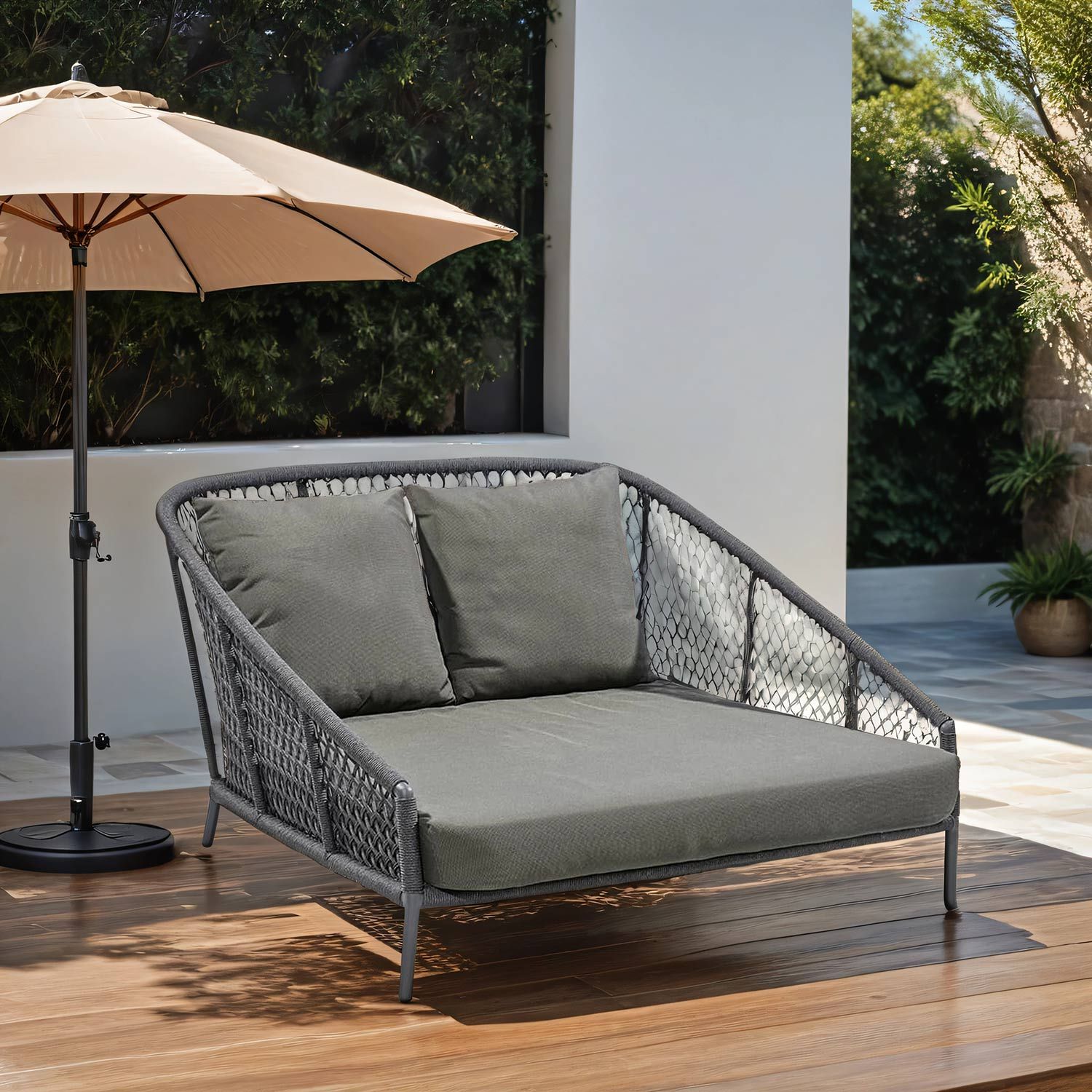 Musterring Ibiza Daybed Aluminium/Olefin Anthrazit/Grau