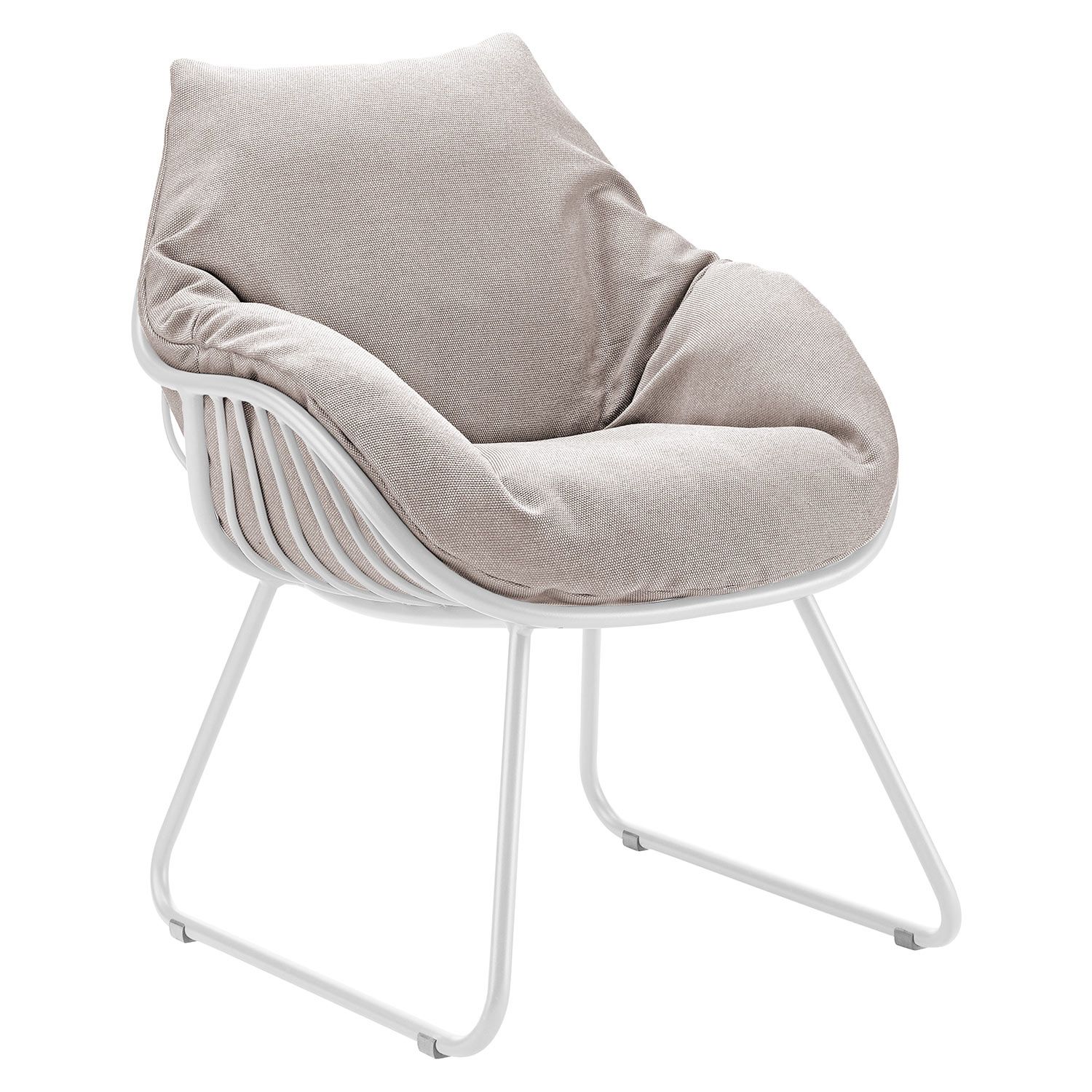 Solpuri Chill Gartensessel Aluminium/Acryl Weiß/Marble