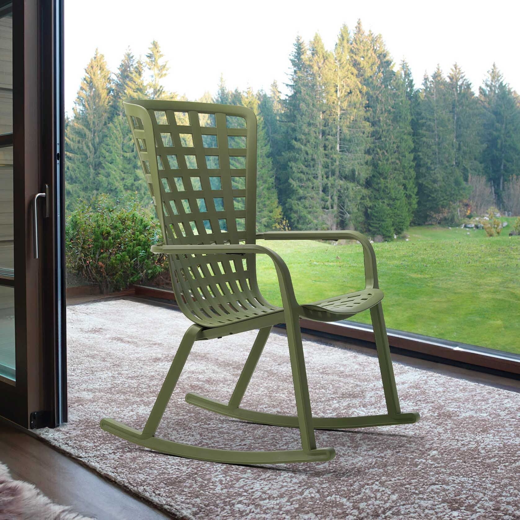 Nardi Folio Rocking Schaukelstuhl verstellbar Kunststoff Agave