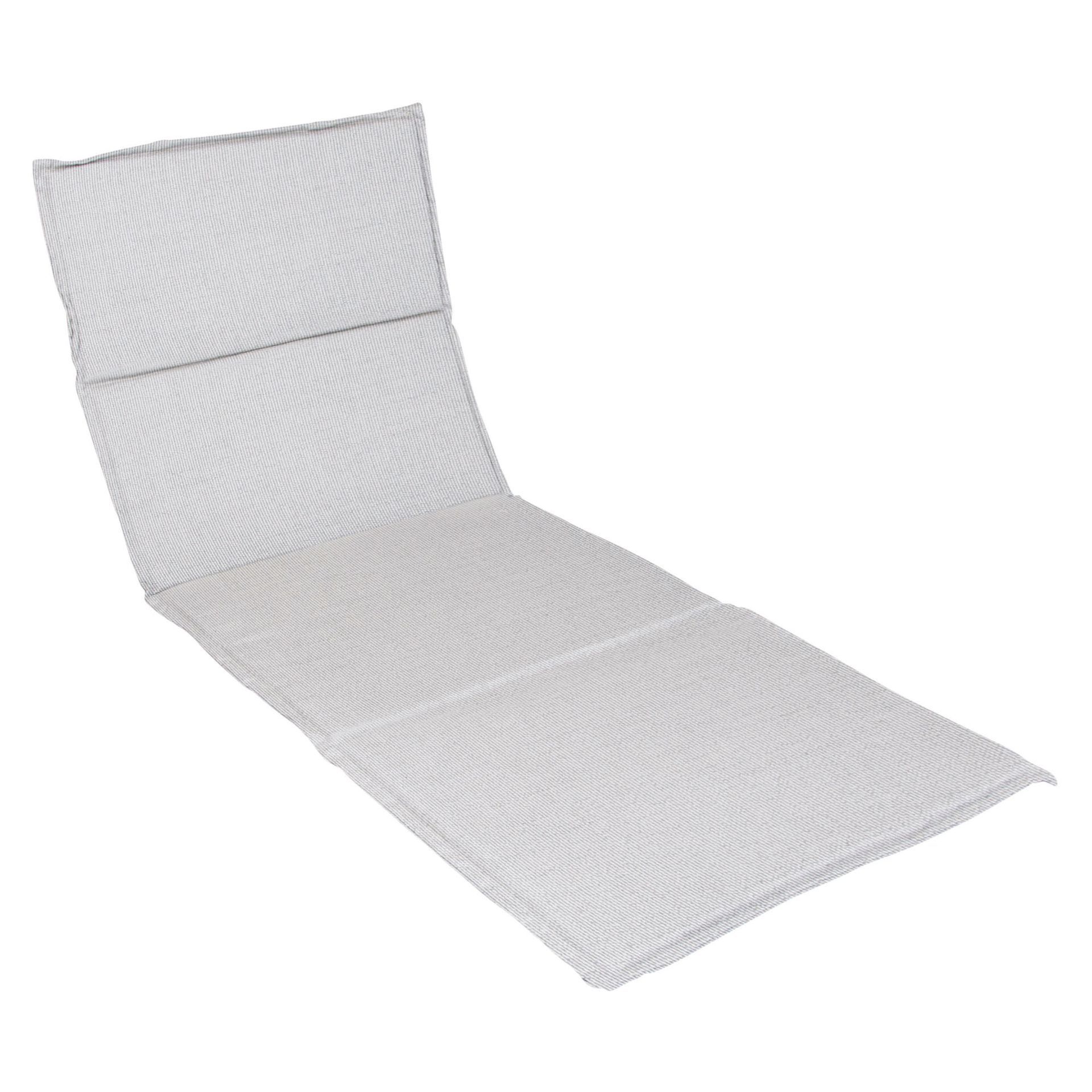 Stern Gartenliegenauflage 67x201cm Polyacryl Perlgrau