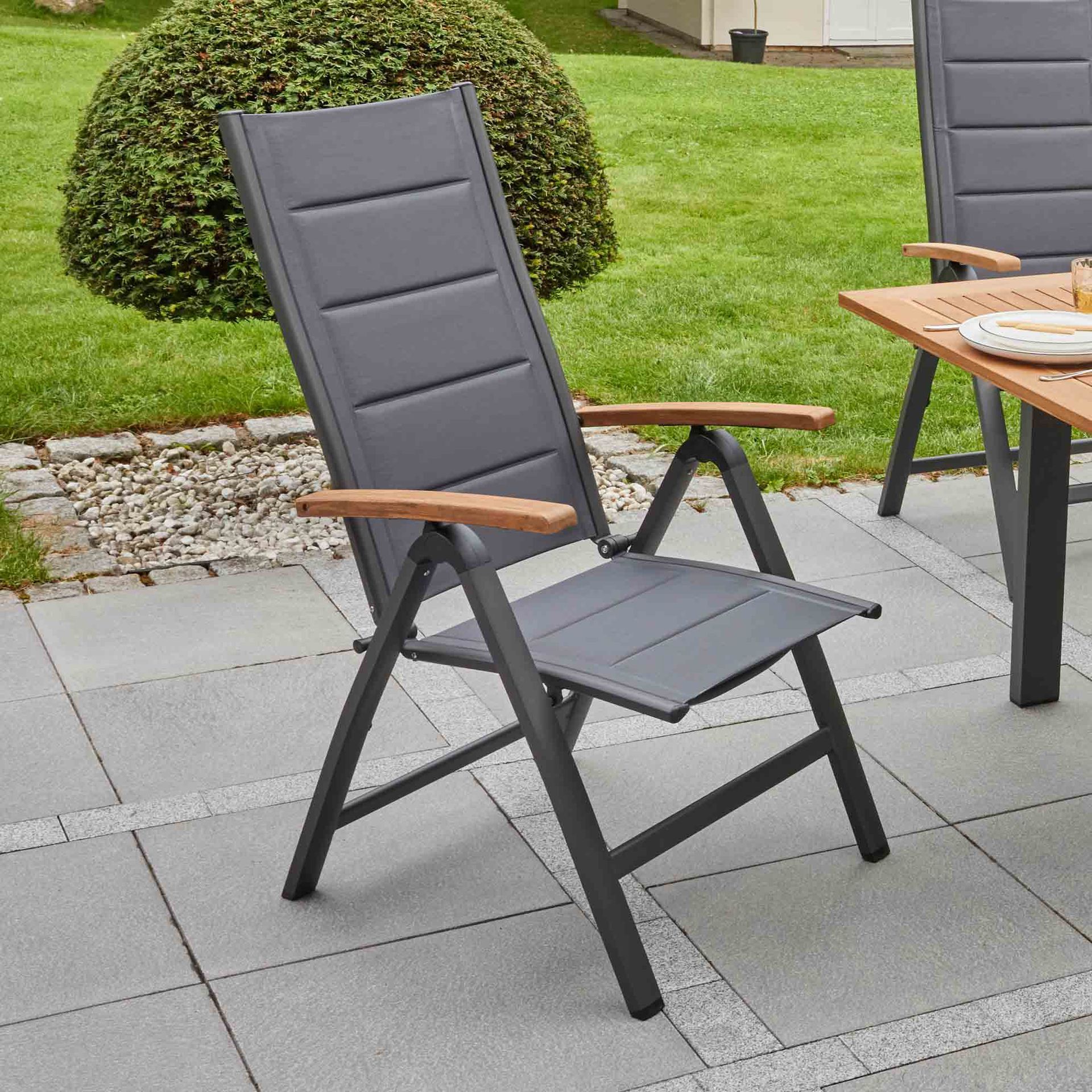LC Garden Unicamo Klappsessel verstellbar Aluminium/Textilene Anthrazit