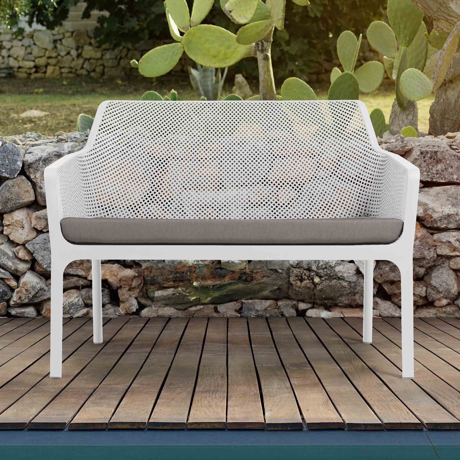 Nardi Net Gartenbank Kunststoff Weiß