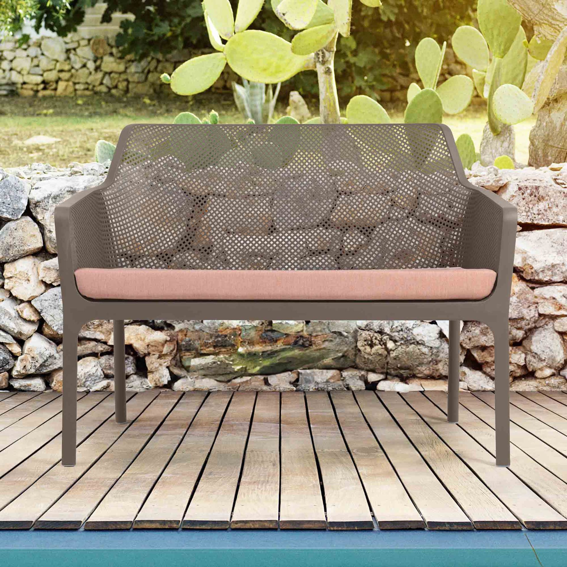 Nardi Net Gartenbank Kunststoff Taupe