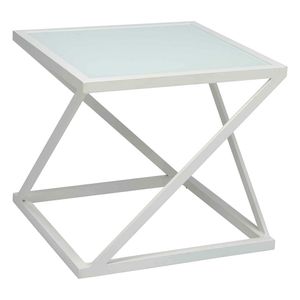 Stern Jackie Beistelltisch 50x50x46cm Aluminium/Glas