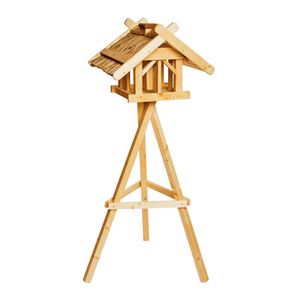 Vogelhaus Nr. 45 mit Dreibeinständer und Silo Maße: 50x54x39cm