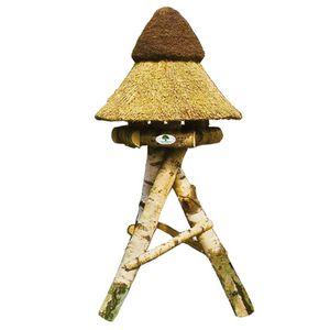 Holz-Vogelfutterhaus Friesenhaus XL inklusive Birkenholz-Ständer, Durchmesser 90 cm
