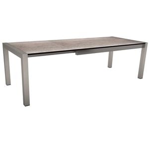 Stern Ausziehtisch 214/254/294x100cm Edelstahl/Silverstar