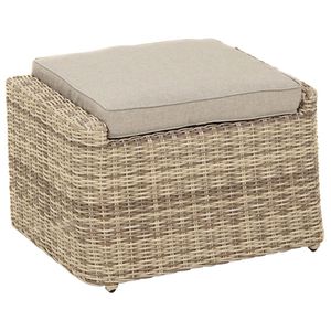 Hocker 172249 Bilbao Polyrattan-Geflecht dunkelgrau Auflage dunkelgrau 