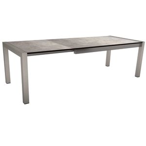 Stern Ausziehtisch 214/254/294x100cm Edelstahl/Silverstar
