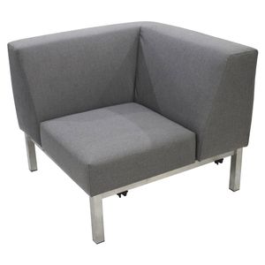 Zebra Bellevue Lounge Eckmodul Edelstahl/Tuvatextil