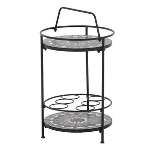 Siena Garden Como Beistelltisch Ø42x74cm Stahl/Keramik