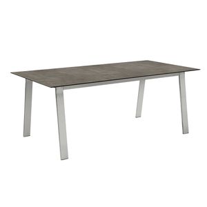 Musterring Belgien Gartentisch 200x95cm Edelstahl/HPL