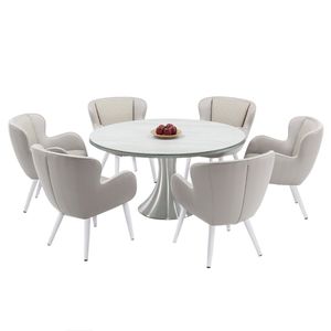 Domus Ventures Brighton Diningset 7tlg. Aluminium/Yachtleder/HDC