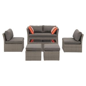 OUTLIV. Boracay Loungeset 6tlg. Geflecht