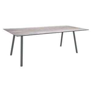 Stern Interno Gartentisch 220x100cm Aluminium Rundrohr/Silverstar 2.0
