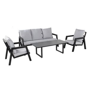 Hartman Ancona Loungeset 4-tlg. Aluminium/Olefin