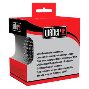 Weber Ersatzkopf für Grillbürste / Metallschwamm Silber