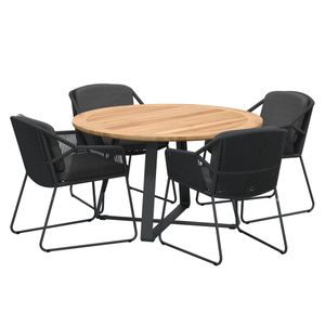 4Seasons Accor Gartenmöbelset 5-tlg. mit Tisch Ø130cm
