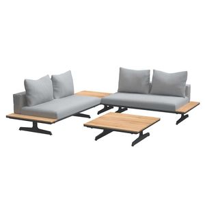4Seasons Endless Multi-Concept Ecklounge 4-tlg. Aluminium/Teak