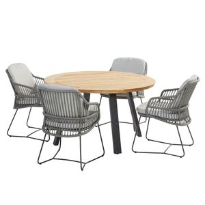 4Seasons Sempre Gartenmöbelset 5-tlg. mit Tisch Ø130cm