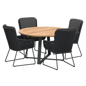 4Seasons Wing Gartenmöbelset 5-tlg. mit Tisch Ø130cm