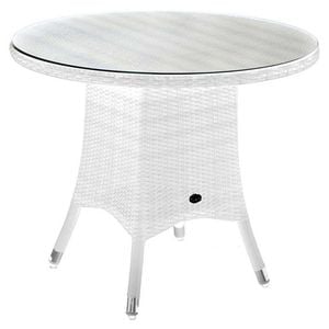 Zebra Mary Gartentisch Ø90 cm Geflecht/Glas