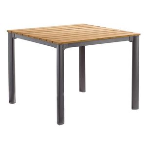 Sieger Gartentisch 95x95 cm Aluminium/Teak