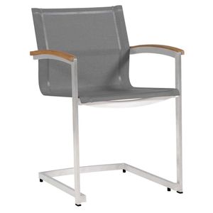 Zebra Setax Freischwinger Edelstahl/Batyline Teak-AL