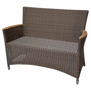 Zebra Loomus Gartenbank 120cm Geflecht