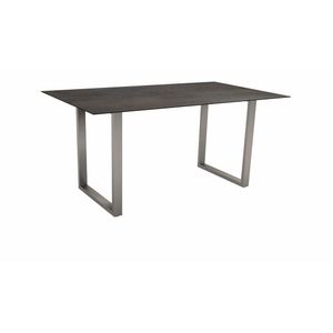 Stern Kufentisch 160x90 cm Edelstahl/Silverstar 2.0